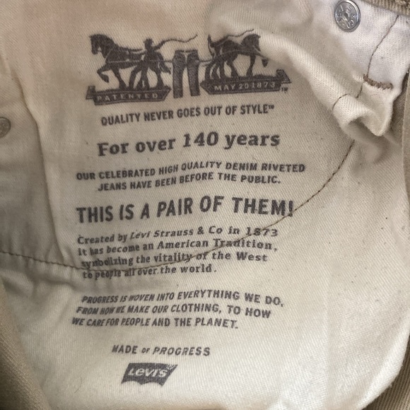 Levi’s 511 Tan Jeans 34/32 - Picture 5 of 6